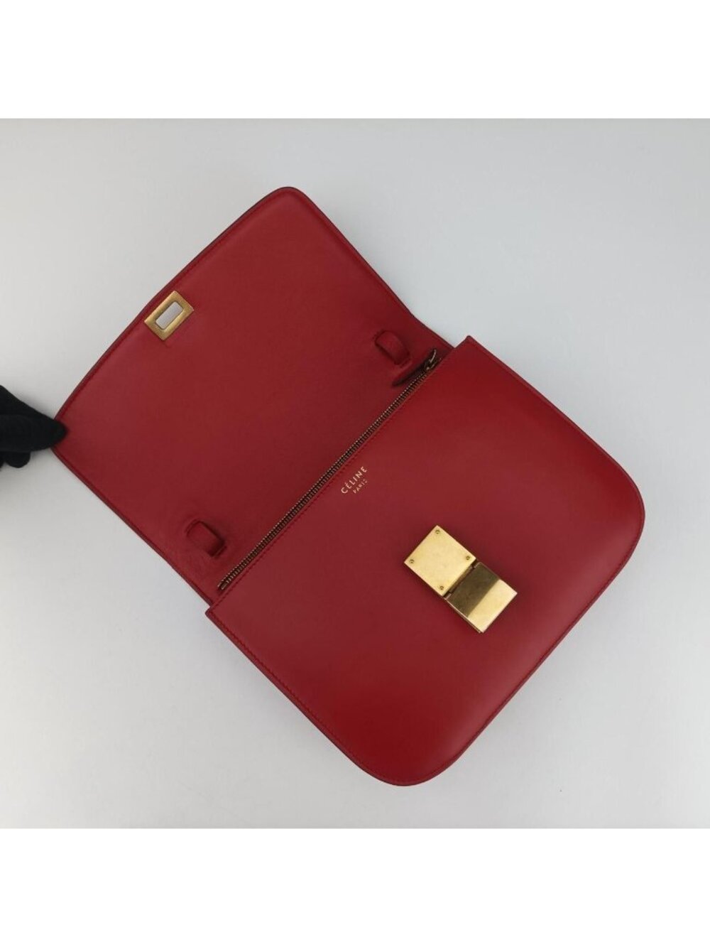 Celine Classic Box Red Leather - Picture 14 of 16
